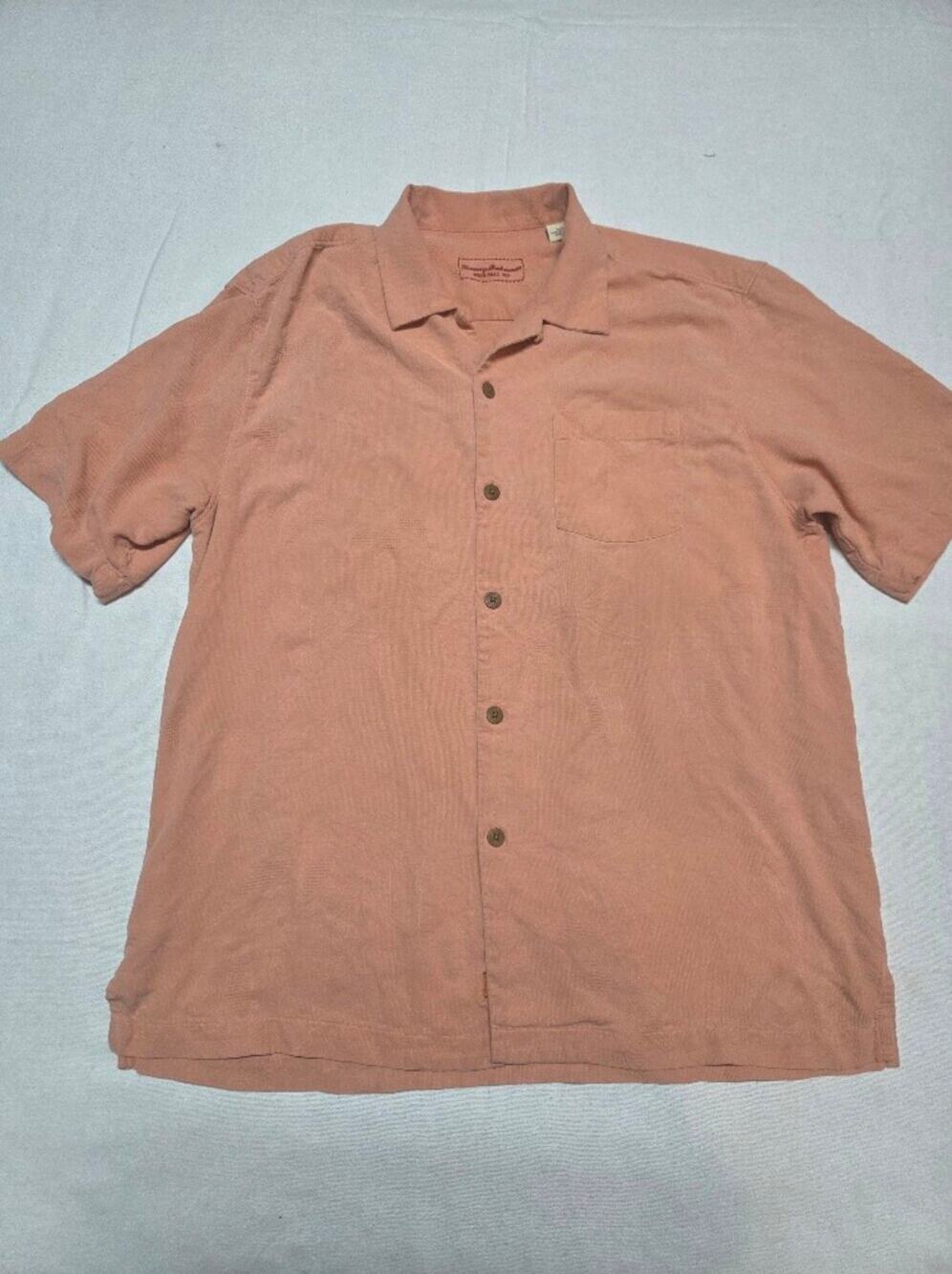 Tommy Bahama Men's Short-Sleeve Button-Up Shirt in Dusty Salmon